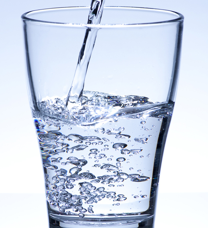 Glass of pure water